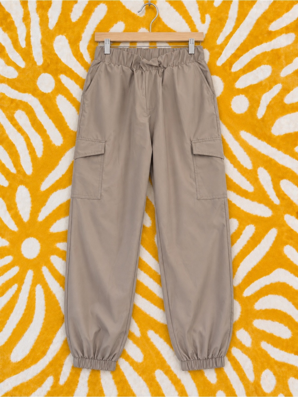 Kids Cargo Jogger Pants - Khaki